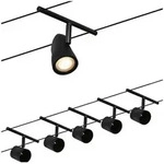 Paulmann CorDuo Seilsystem Cup Basisset GU5,3 max. 5x10W 230/12V Schwarz
