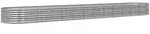 vidaXL Hochbeet Verzinkter Stahl 512x80x36 cm Silbern