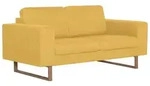 vidaXL 2-Sitzer-Sofa Stoff Gelb