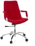 B&uuml;rostuhl / Drehstuhl SARANTO Stoff rot hjh OFFICE