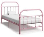vidaXL Bettgestell Rosa Metall 90&times;200 cm