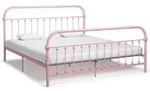 vidaXL Bettgestell Rosa Metall 180x200 cm