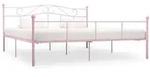 vidaXL Bettgestell Rosa Metall 180x200 cm