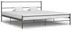 vidaXL Bettgestell Grau Metall 200&times;200 cm
