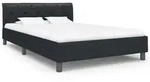vidaXL Bettgestell Schwarz Kunstleder 120 x 200 cm