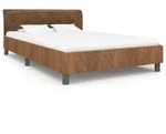 vidaXL Bettgestell Braun Wildleder-Optik 120 &times; 200 cm