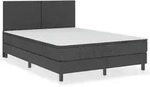 vidaXL Boxspring-Bettgestell Grau Stoff 160x200 cm