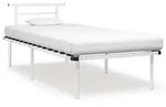vidaXL Bettgestell Wei&szlig; Metall 90x200 cm