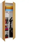VCM Vandol IIkombi Universalschrank, Reinigungsschrank 2 T&uuml;ren Wei&szlig;,Buche dekor.