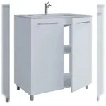 VCM Badm&ouml;bel Waschtisch Badinos Wei&szlig; H. 86 x B. 80 x T. 46 cm