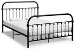vidaXL Bettgestell Schwarz Metall 140&times;200 cm