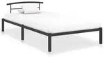 vidaXL Bettgestell Schwarz Metall 90x200 cm