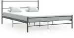 vidaXL Bettgestell Grau Metall 140&times;200 cm