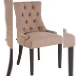 CLP Esszimmerstuhl Aberdeen Stoff taupe/antik