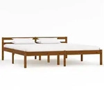 vidaXL Massivholzbett Honigbraun Kiefer 160x200 cm