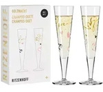 Ritzenhoff Goldnacht Champagnergl&auml;ser 205 ml 2er Set Herzen