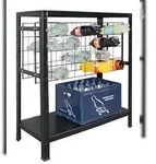 SCHULTE Regalwelt Weinregal f&uuml;r bis zu 32 Flaschen, 90x80x35 cm (HxBxT), schwarz,