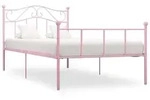 vidaXL Bettgestell Rosa Metall 90&times;200 cm