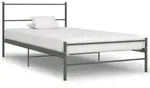 vidaXL Bettgestell Grau Metall 100 &times; 200 cm