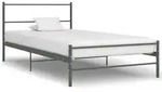 vidaXL Bettgestell Grau Metall 90&times;200 cm