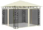 vidaXL Pavillon mit Moskitonetz 3x3x2,73 m Creme 180 g/m2