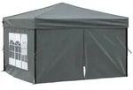 vidaXL Partyzelt Faltbar mit Seitenw&auml;nden Anthrazit 3x3 m
