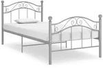 vidaXL Bett Grau Metall 100x200 cm