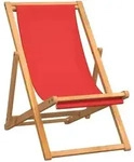 vidaXL Strandstuhl Klappbar Massivholz Teak Rot vidaXL Strandstuhl Klappbar Massivholz Teak Rot