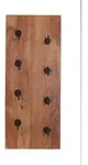 SIT M&ouml;bel Wand-Weinregal | f&uuml;r 4 Flaschen | Mangoholz natur | Altmetall