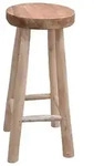 vidaXL Barhocker Teak Massivholz