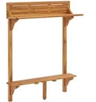 vidaXL Balkon-Stehtisch 90x37x122,5 cm Massivholz Akazie