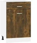 vidaXL Unterschrank mit Schublade R&auml;uchereiche 50x46x81,5 cm