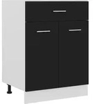 vidaXL Schubunterschrank Schwarz 60x46x81,5 cm Holzwerkstoff
