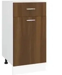 vidaXL Unterschrank mit Schublade Braun Eichen-Optik 40x46x81,5 cm