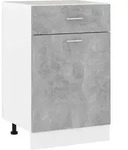 vidaXL Schubunterschrank Betongrau 50x46x81,5 cm Holzwerkstoff