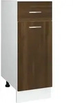 vidaXL Unterschrank mit Schublade Braun Eichen-Optik 30x46x81,5 cm