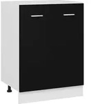 vidaXL Unterschrank Lyon Schwarz 60x46x81,5 cm Holzwerkstoff
