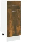vidaXL Unterschrank mit Schublade R&auml;uchereiche 30x46x81,5 cm