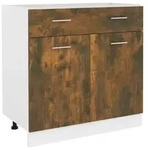 vidaXL Unterschrank mit Schublade Lyon R&auml;uchereiche 80x46x81,5 cm