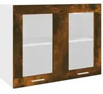 vidaXL H&auml;ngeschrank Glas R&auml;uchereiche 80x31x60 cm Holzwerkstoff