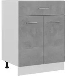 vidaXL Schubunterschrank Betongrau 60x46x81,5 cm Holzwerkstoff