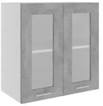 vidaXL H&auml;ngeglasschrank Betongrau 60x31x60 cm Holzwerkstoff