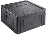 thermohauser EPP-Thermobox, Pizza Eco Line schwarz, mit Deckel, 21,5 L, Toplader