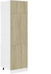 vidaXL K&uuml;hlumbauschrank Sonoma-Eiche 60x57x207 cm Holzwerkstoff