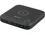 SANDBERG 420-57 - 24000 mAh - Quick Charge 2.0 - Kabelloses Aufladen - Schwarz