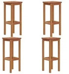 vidaXL Barhocker 4 Stk. Massivholz Akazie