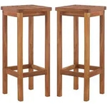 vidaXL Barhocker 2 Stk. Massivholz Akazie