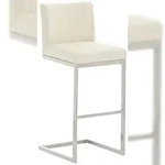 CLP Barhocker Paros Kunstlederbezug creme