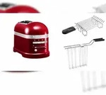 KitchenAid Set 1, Toaster + Br&ouml;tchenaufsatz Artisan 5KMT2204 Liebesapfelrot