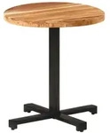 vidaXL Bistrotisch Rund &Oslash;70x75 cm Akazie Massivholz